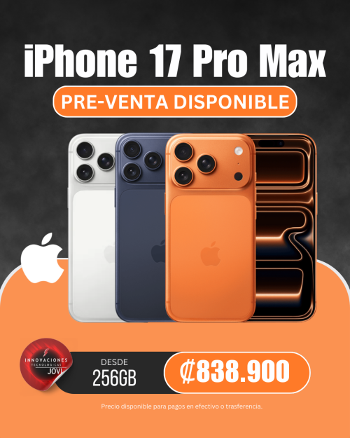 4 iPhone 17 Pro Max 256GB Preventa