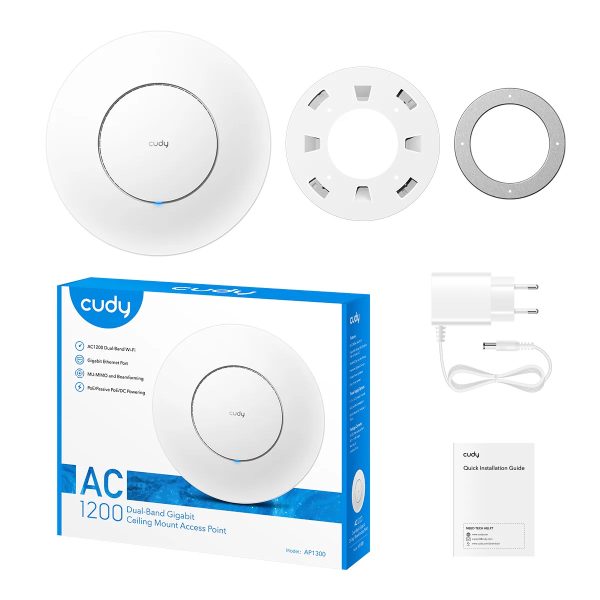 Punto de acceso Cudy Dual Band Gigabit Ceiling. Cod: AP1300