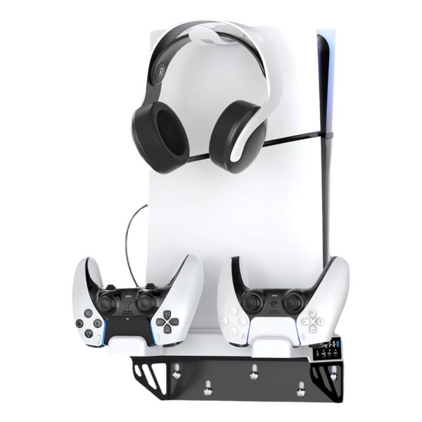 Base pared para PS5 con soporte y ventilador