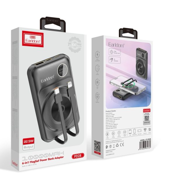 Batería portátil Mag Safe de 10.000mAh con cables