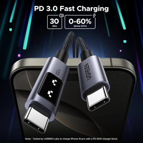 img_5679 CABLE UGREEN USB-C A USB-C CARGA RAPIDA 100w