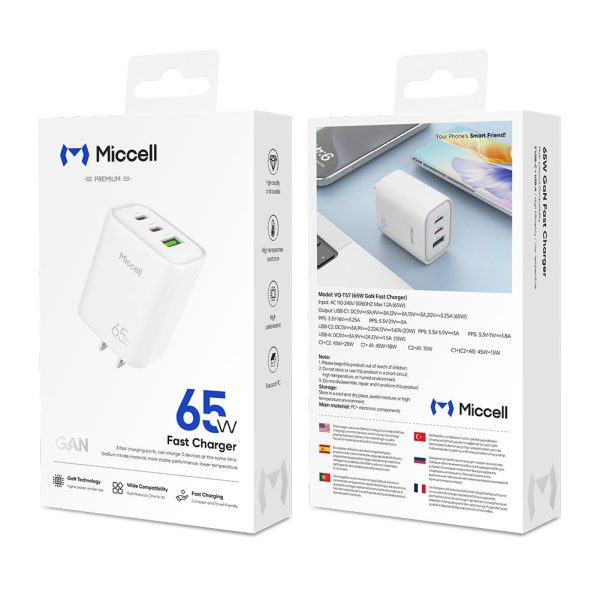 2026/08/637342.jpg Cubo Miccell 65w 1 USB + 2 Tipo C