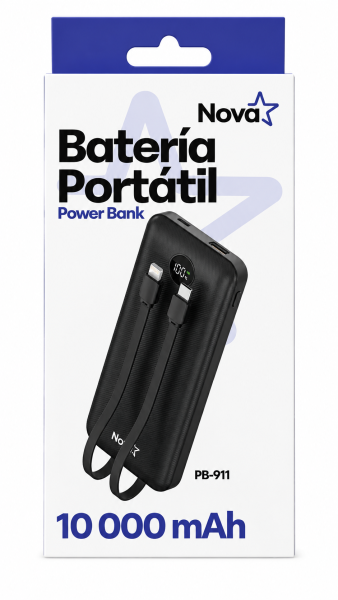 2026/08/660310.png Batería portátil externa de emergencia 10.000mAh NOVA