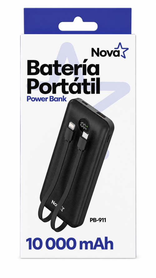 2026/08/660310.png Batería portátil externa de emergencia 10.000mAh NOVA