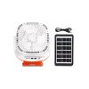 Abanico con parlante, luz y panel solar