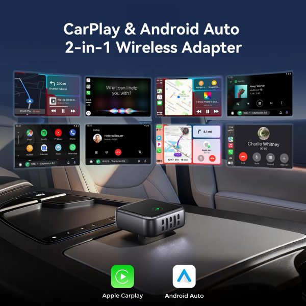 Adaptador inalambrico para CarPlay y Android Auto wifi dual
