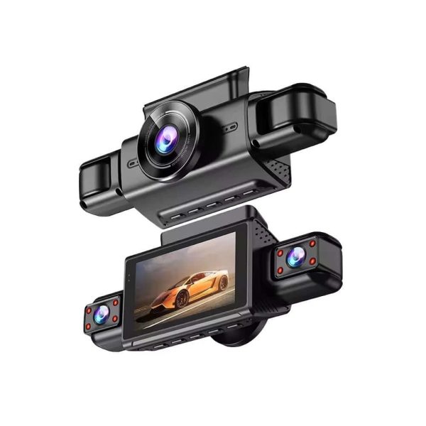 Dashcam camara para carro triple 2k WiFi + camara trasera